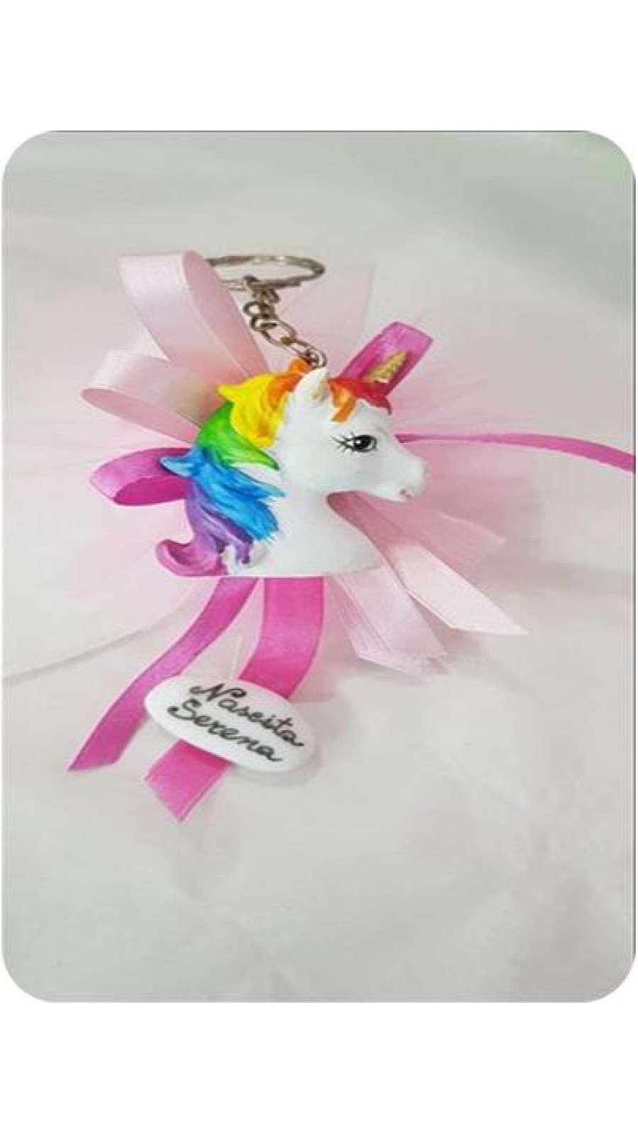 CONFEZIONE COMPLETA CONFETTI E PORTACHIAVE UNICORNO