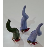 Corno in ceramica di capodimonte d'appoggio cm 15