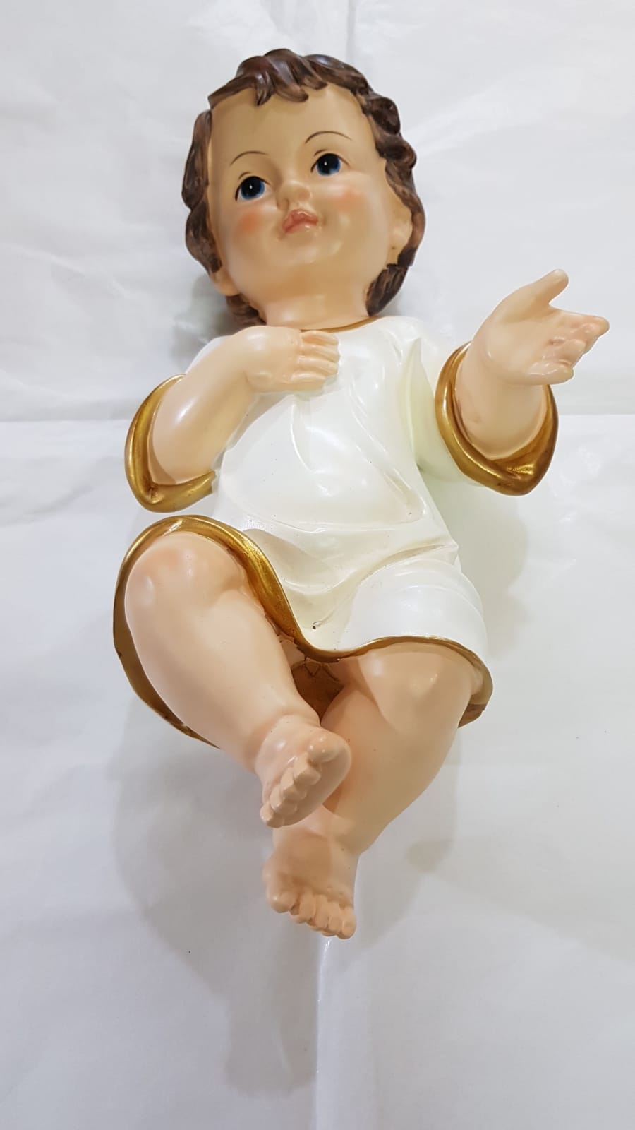 Gesù Bambino Vestito in resina CM 35