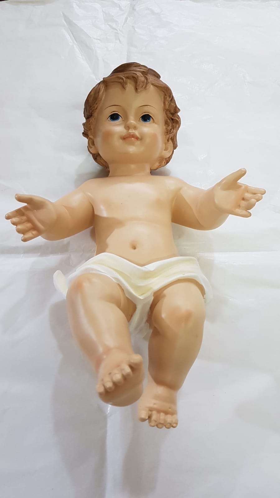 Gesù Bambino nudo in resina CM 34