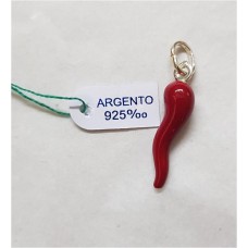  CORNO ARGENTO 925 SMALTATO H 2.5CM