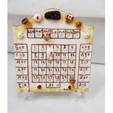 CALENDARIO PERPETUE IN CERAMICA SOGGETTO DOLCI NAPOLETANI H16XL14