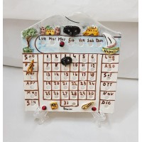 CALENDARIO PERPETUE IN CERAMICA SOGGETTO NAPOLI H18XL14