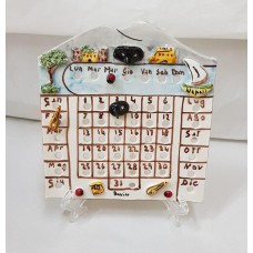 CALENDARIO PERPETUE IN CERAMICA SOGGETTO NAPOLI H18XL14