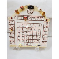 CALENDARIO PERPETUE IN CERAMICA SOGGETTO DOLCI NAPOLETANI H19XL19