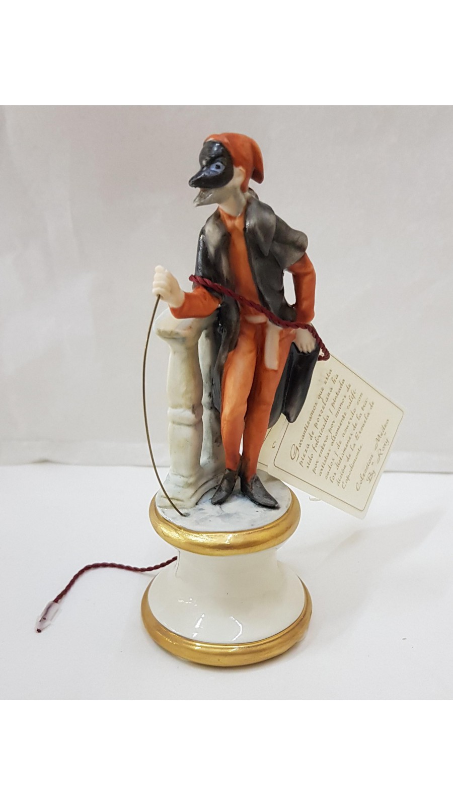 STATUETTA PANTALONE CM13X5 IN PORCELLANA CAPODIMONTE