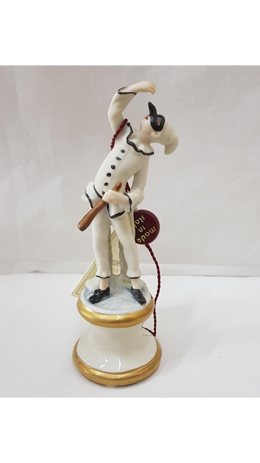 STATUETTA PULCINELLA CM13X5 IN PORCELLANA DI CAPODIMONTE