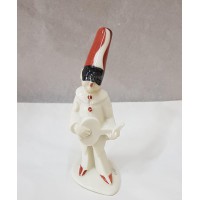 PULCINELLA CON MANDOLINO CM12 IN CERAMICA DI CAPODIMONTE