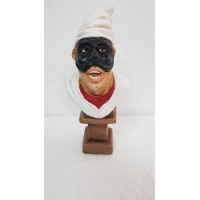 MEZZO BUSTO PULCINELLA SU PIEDISTALLO CM23