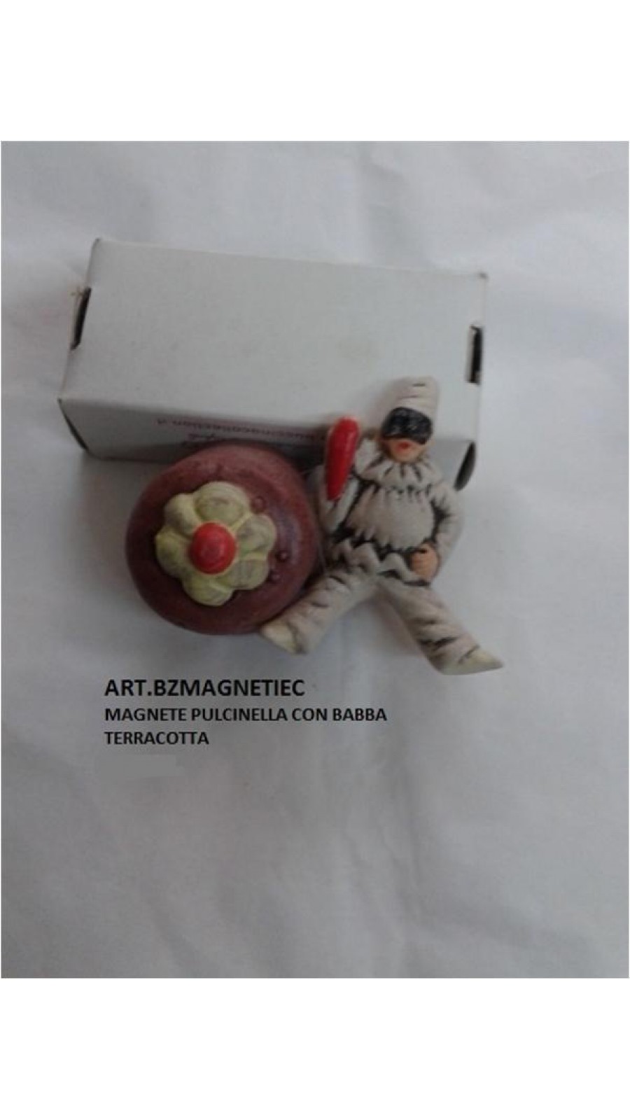 MAGNETE BABA' CREMA CON PULCINELLA