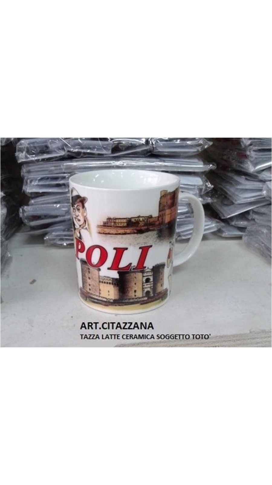 TAZZA LATTE IN CERAMICA SOGGETTO TOTO