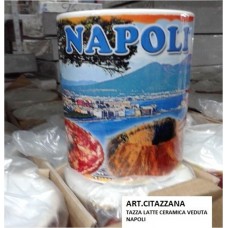 TAZZA LATTE IN CERAMICA VEDUTA NAPOLI