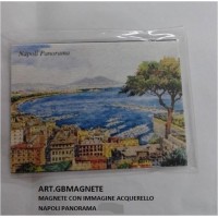 MAGNETE ACQUERELLATO PANORAMA NAPOLI