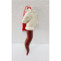 UNICORNO IN PORCELLANA DI CAPODIMONTE H.14CM