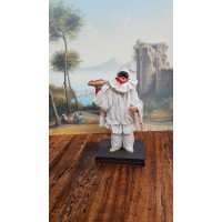 PULCINELLA TERRACOTTA VESTITO CM10 CON PIZZA