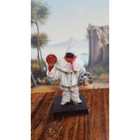 PULCINELLA TERRACOTTA VESTITO CM10 CON 13 E FERRO CAVALLO