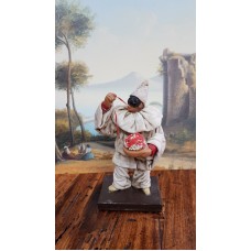 PULCINELLA TERRACOTTA VESTITO CM10 CON SPAGHETTI