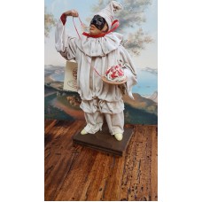 PULCINELLA TERRACOTTA VESTITO CM20 CON SPAGHETTI