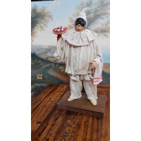 PULCINELLA TERRACOTTA VESTITO CM20 CON PIZZA