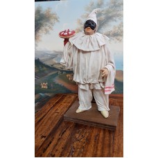 PULCINELLA TERRACOTTA VESTITO CM20 CON PIZZA