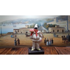 PULCINELLA TERRACOTTA CM10 CON PIZZA