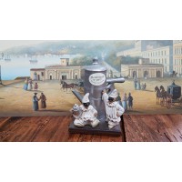 PULCINELLA TERRACOTTA CM10 CON CAFFETTIERA