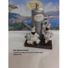 BZPulcinella Con Caffettiera Terracotta