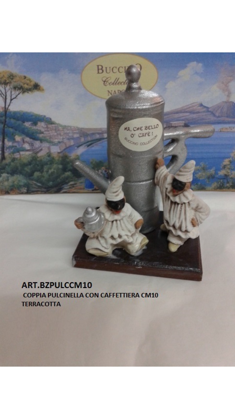 BZPulcinella Con Caffettiera Terracotta