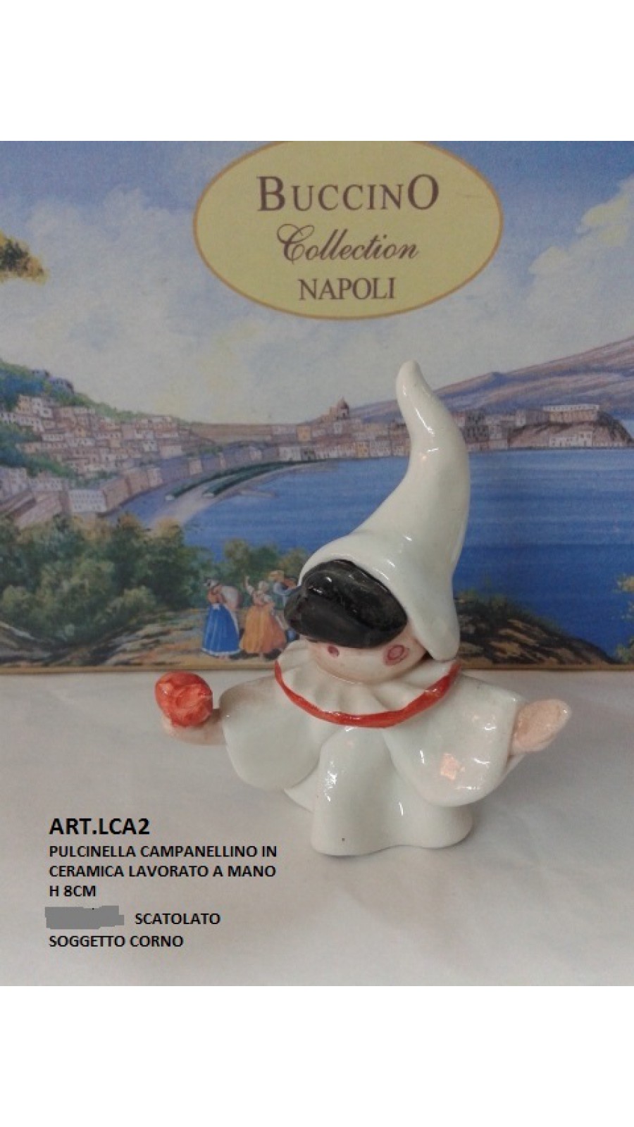 PULCINELLA CERAMICA CON CORNO