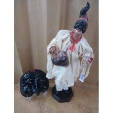 PULCINELLA IN TERRACOTTA VESTITO CON VINO 