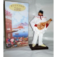 Pulcinella Terracotta  con Mandolino (CM 30)