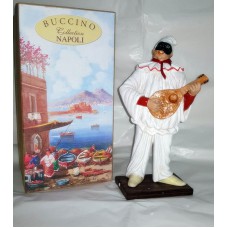 Pulcinella Terracotta  con Mandolino (CM 30)