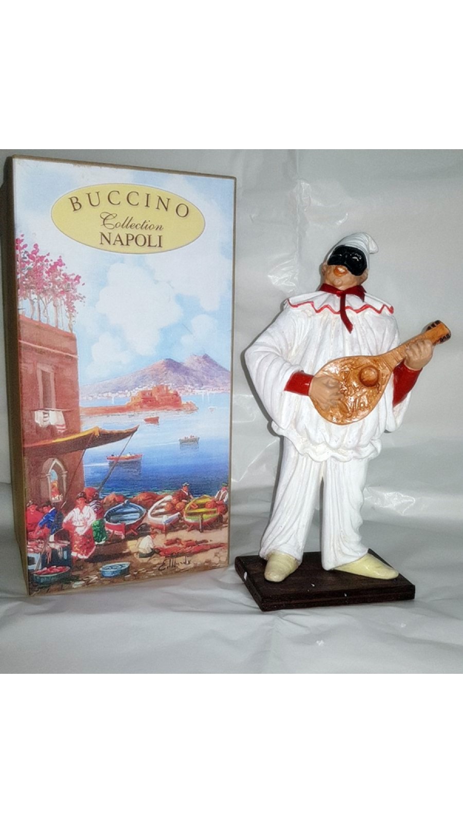 Pulcinella Terracotta  con Mandolino (CM 30)