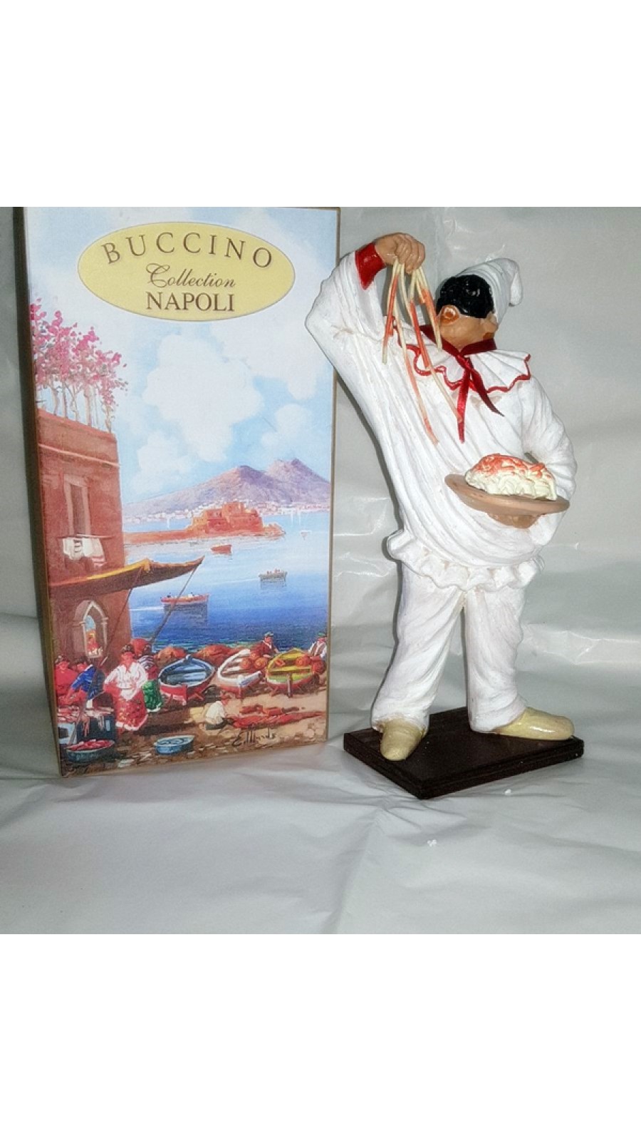 Pulcinella Terracotta  con Spaghetti (CM 30)