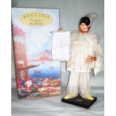 Pulcinella Terracotta Vestito con Pergamena (CM 30)