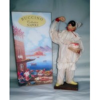 Pulcinella Terracotta Vestito con Spaghetti (CM 30)